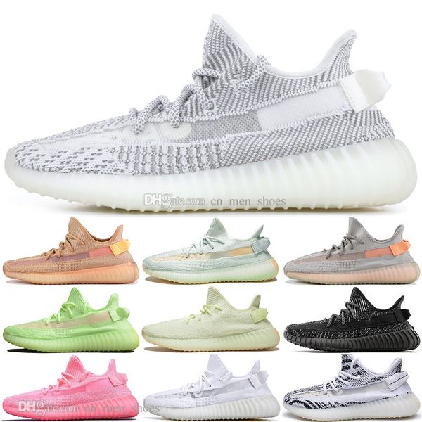 

kanye west clay v2 static reflective gid glow in the dark mens running shoes hyperspace true form zebra women sports designer sneakers