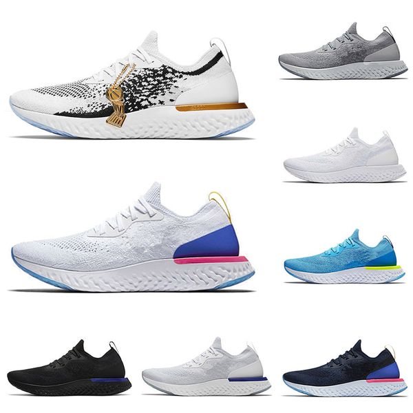 

flight epic react s0uth mens running shoes college navy black and racer blue dark gray knit men women designer sports sneakers trainers