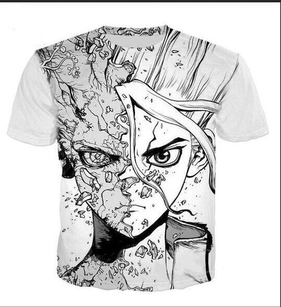 

летняя рубашка мультфильм мужчины с коротким рукавом tee cheering вентиляторы 3d печатные футболки мужчины женщины пары рубашка s-6xl x0275, White;black