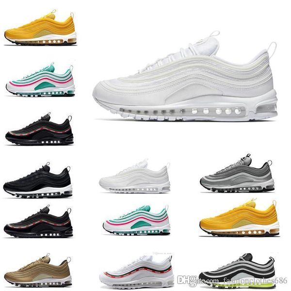 

Nike Air Max 97 Sean Обувь Тройной Белый Черный Розовый Обувь Og Металлик Золото Серебро Пу