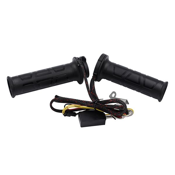 

22mm 12-24v universal motorcycle heated grips hand warmer kit quick warm with switch adjustable 50-70 degree