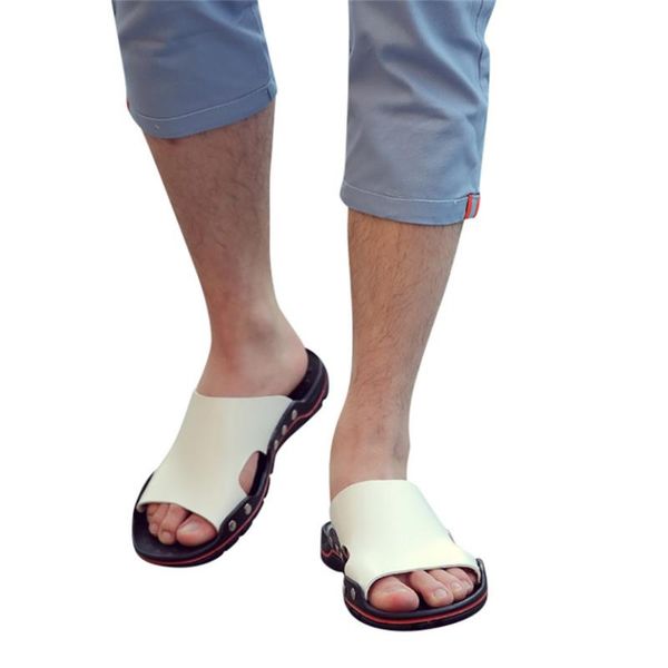 

womail roman plus-size flat slippers sandals shoe summer casual slippers anti-slip sandals soft bottom breathable tide shoes, Black