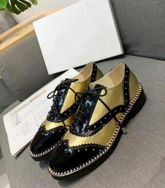 

luxury new jc womens motorcycle rivet casual business oxfords leather wedding antiskid dress shoes size 35-41, Black