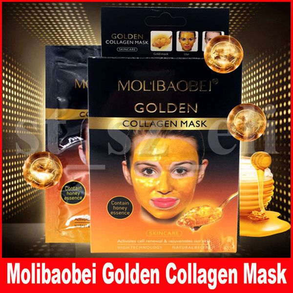 

molibaobei golden collagen mask peel off gold collagen deep cleansing pore cleaner golden mask facial mask face care 10pcs/set