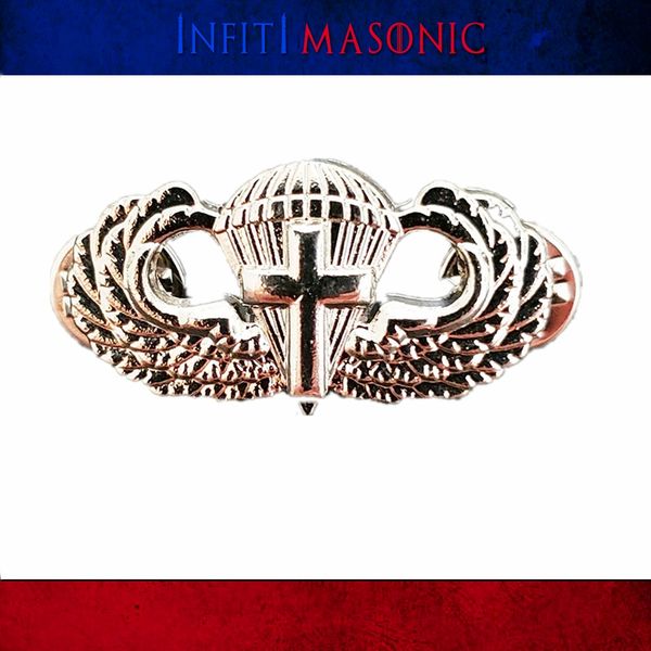 

insignia de ala de salto del capellÃ¡n aÃ©reo del ejÃ©rcito de los ee. uu, Silver