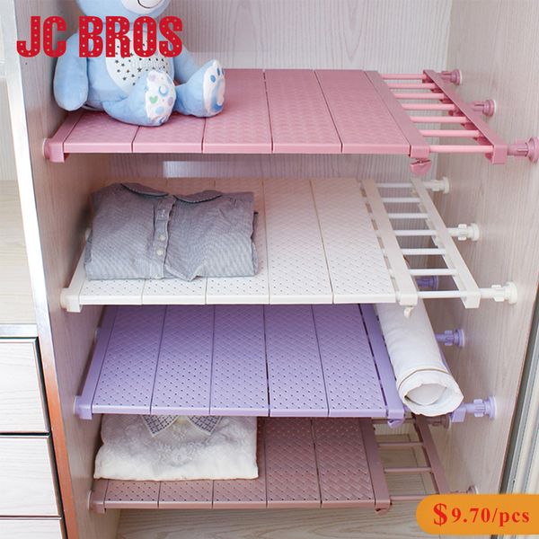 2019 Adjustable Closet Organizer Space Saving Shelf Organizer