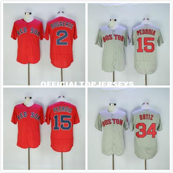 

34 david ortiz 15 dustin pedroia jersey red gray, Black;blue