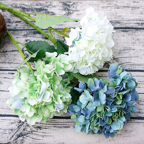 

1 bundle 17cm artificial flower christmas decora for home vases wedding party flower craft silk hydrangea ornamental flowerpot