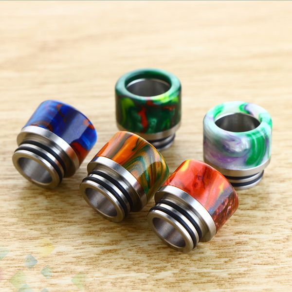 

810 Drip Tips SS Epoxy Resin Fit vapes 810 Atomizer Tank Stainless Steel+Epoxy Resin Wide Bore Mouthpieces ecigarette DHL
