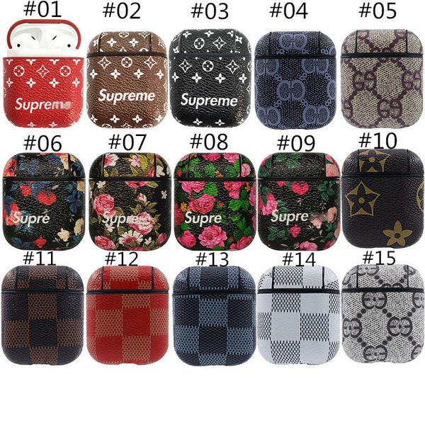 

Роскошный чехол для iPhone Airpods 2 1 чехлы искусственная кожа наушники протектор защитная крышка с крючком Застежка брелок анти потерял 15 стилей