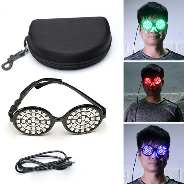 

sunglasses led light glasses cool performance props adjustable for bar party nightclub stage d88, White;black