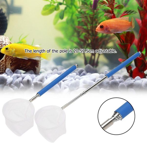 

adjustable telescopic mini fishing net aquarium fish tank cleaner small fish shrimp capture tools aquarium accessories