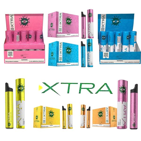 

POP Xtra Vape Pen Одноразовые устройства Pod 3,5 мл Емкость Корзина 550mAh Аккумулятор POP Extra Бобы Starter Kit Пустой E Cig
