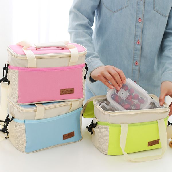 

travel thermal cooler bag portable insulated lunch bag fresh keep picnic thermal delivery lunch box insulated shoulder