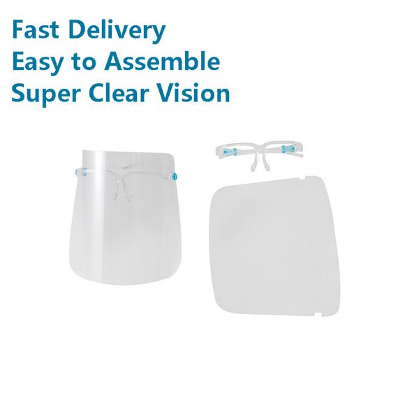 

Super Clear Safety Shield Face очки Goggle многоразового Shield Face козырек Прозрачный Anti-Fog Layer защита глаза от Всплеска