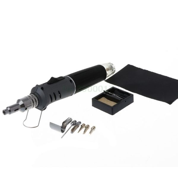 

10-in-1 gas soldering iron case set multifunction hs-1115k butane lighter spray gun set welding equipment