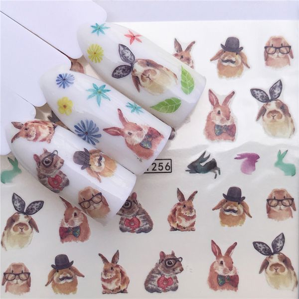 

2019 new designs /cat designs nail sticker water transfer nail art decals, Black