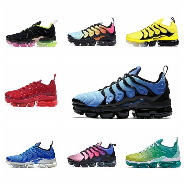 

e07 2020 tn plus men running shoes triple black white sunset p blue wolf grey usa designer shoes sport sneakers trainers 36-45