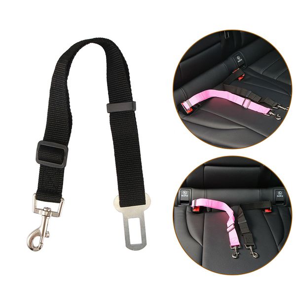 

dog pet seat safety car belt harness restraint adjustable lead travel clip