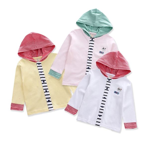 

baby's outweat toddler baby clothing boys girls hooded clothes long sleeve coat button jacket casual outfit 0-3y, Blue;gray