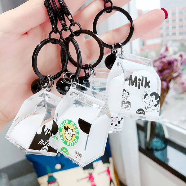 

creative popsicle glitter key chain quicksand keychain liquid floating mile box keyring backpack pendant gift for women, Silver