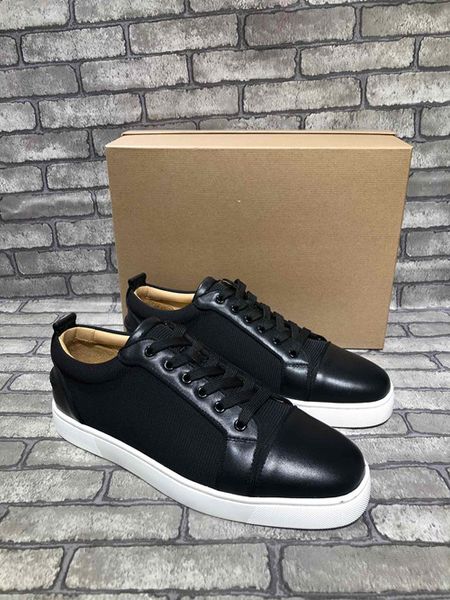 

2019 бесплатная доставка марка red подошва rantulow мужчины женщины мода черный mesh дышит red bottom кроссовки orlato мужские плоские туфли, Black