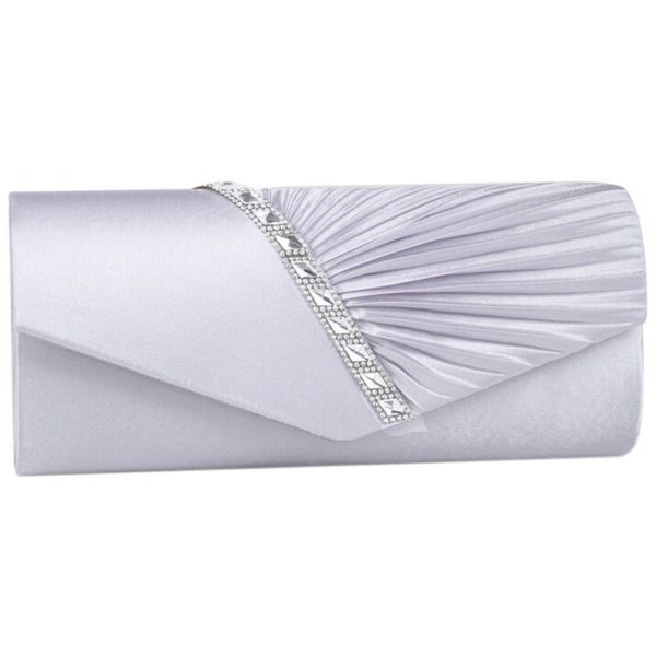 

dcos ladies diamond ruffle party prom bridal evening envelope clutch bag