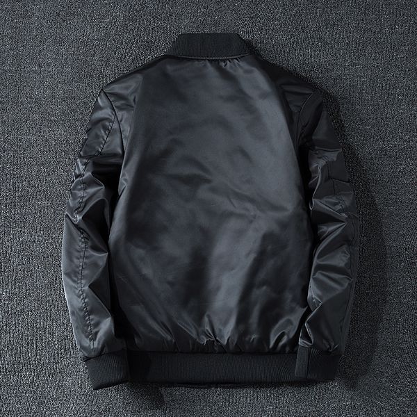 

2019 autumn and winter men flight jacket casual slim fit jacket baseball coat men's wear, Black;brown