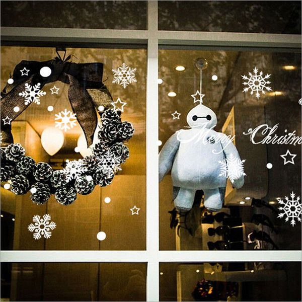 

christmas window sticker snowflake xmas wall decals vinyl window stickers home art kids nursery room xmas cute festival decor