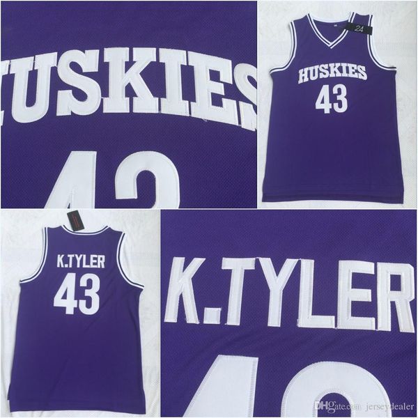 

Mens Marlon Wayans Kenny K.Tyler 43 Huskies Jersey Movie Basketball Jersey 100% Stitched Blue S-3XL Fast Shipping