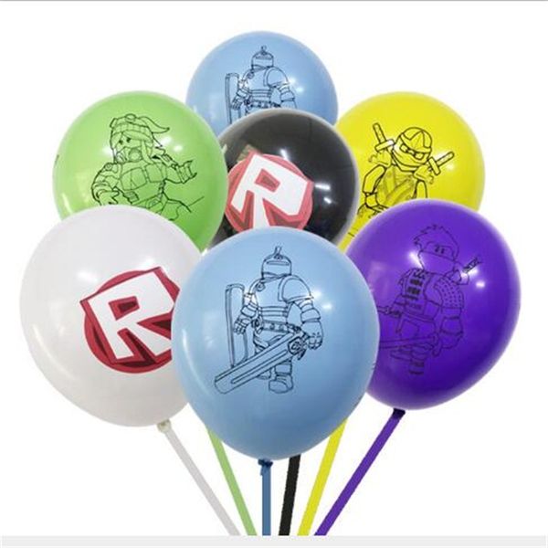 Cartoon Latex Balloon Roblox Airballoon Party Decoration Balloons Blocks Game Round Shape Role Printing New Arrival 0 26ly O1 Global Balloon Balloon - gross parties in roblox