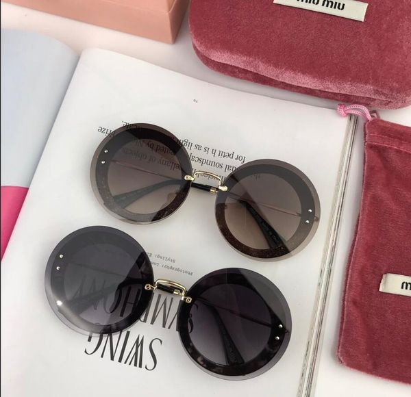 

luxury buffalo horn sun glasses men/women brown decorative large diamond rimless sunglasses brand designer white inside black buffalo horn, White;black