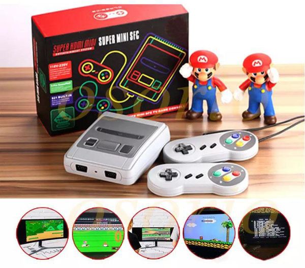 

горячий hdmi hd super mini классический sfc tv video game console для мини nes snes 621