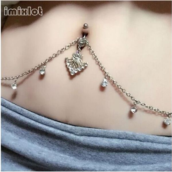 

пирсинг ombligo кольца пупка штангой пирсинг пупка пирсинг кольцо nombril бары живота цепи тела ювелирные изделия bijoux de corps, Silver