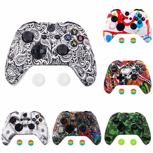 

8hkcn patterned soft touch front cover housing shell case for xbox one x & one 1708 controller model s
