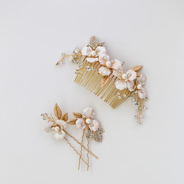

vintage flower wedding accessories hair comb hairpins bride headwear bridal accessories headdresses wedding hairpieces for women