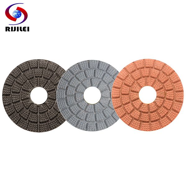 

rijilei 10pcs/set 3inch diamond polishing pads 80mm wet polishing pad for marble granite stone concrete floor polish tools hf04