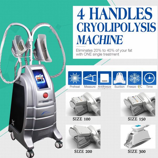 PRO 4 Griffe Vakuum-Kryotherapie-Kryo-Maschine Kryo-Körperformung Fettgefrieren Schlankheitsausrüstung Preis für den Salongebrauch