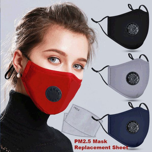 

in stock pm2.5 dustproof masks with valve reusable respirator 5 layers activated carbon protective filter by dhl ing