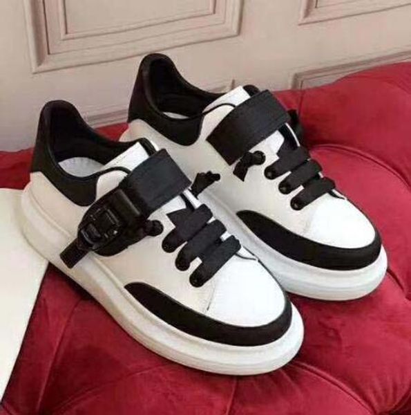 

luxury designer men shoes fashion women sneakers party platform dress shoes leather patchwork color chaussures casual trainers a3, Black