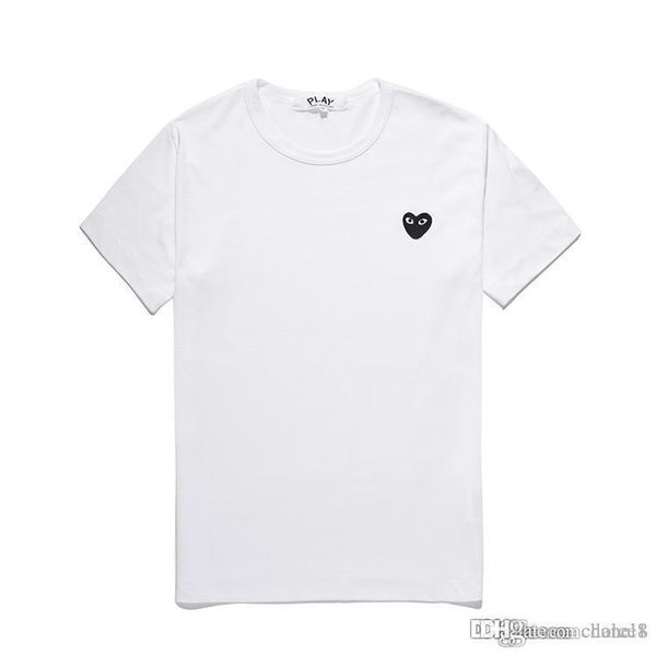 

19ss comme des garcons mens 18 designer t shirts off black heart tshirts summer men women cotton white tee size s-xl, Blue;gray