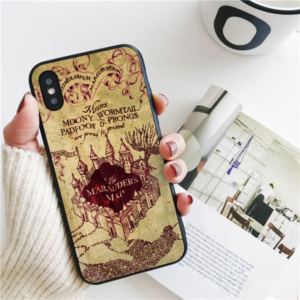 

fundas harry potter map cover for iphone 11 pro xs max xr case for iphone 8 7 6s plus 5s se 5 case soft silicone cover