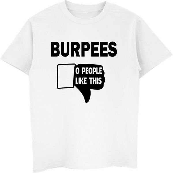 

summer fashion men o-neck t shirt i love burpees exercise gyms funny workout mens womens cotton t-shirt t shirt cool tees, White;black