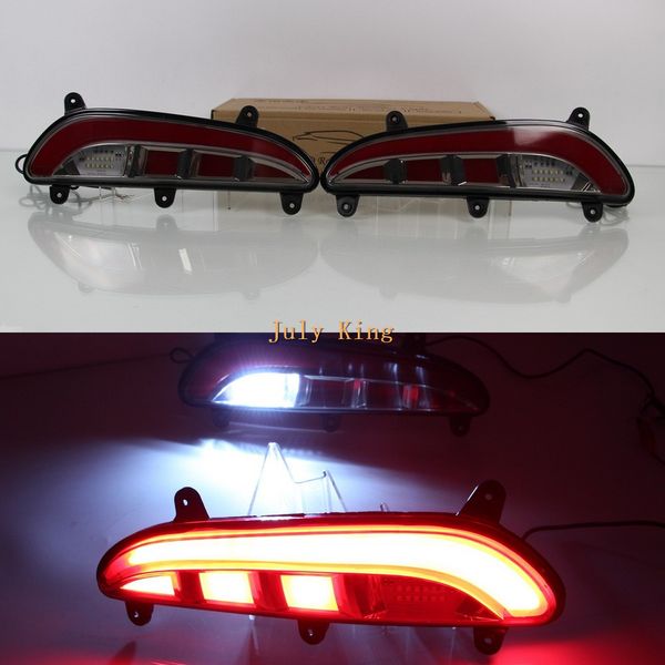 

july king led light guide brake lights + night drl + white reversing light case for hyundai i20 2015-2017, safety warning light