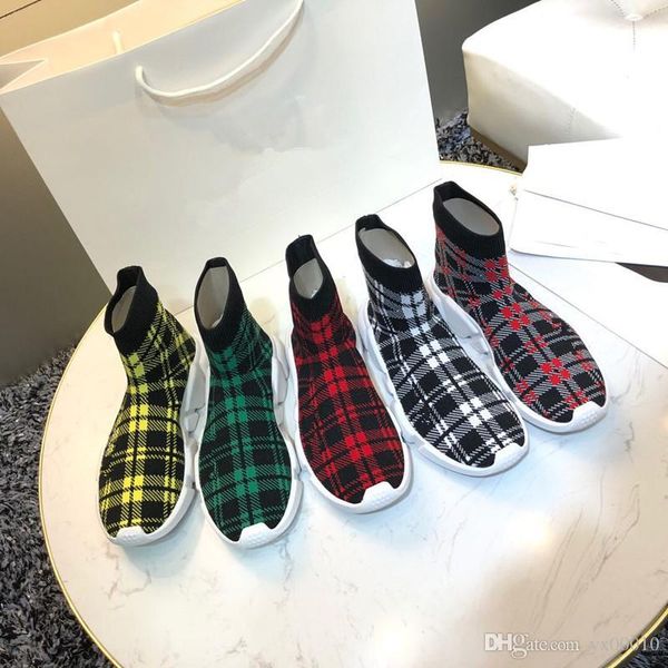

new paris speed runner knit sock shoe original trainer runner sneakers race mens women sports shoe fz18072621, Black