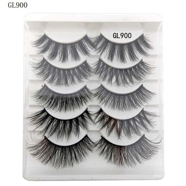 

mixed styles crossing eyelashes 5pairs/box long lasting wispy lashes natural 7 styles synthetic lashes wholesale #gl900