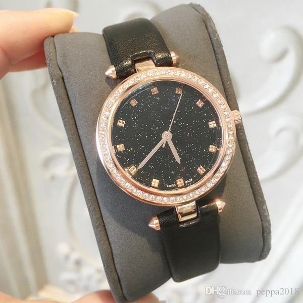 

2019 new brand quartz watch women dress watches leather lady wristwatches fashion casual luxury original design model, Slivery;brown
