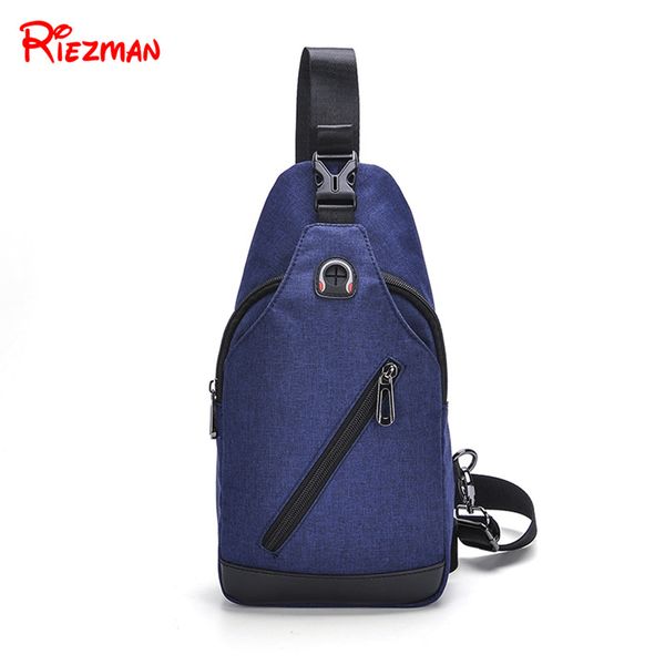 

riezman men's chest bags messenger bag men korean casual 2019 new men's shoulder bag sports cross body bags anti-theft waist