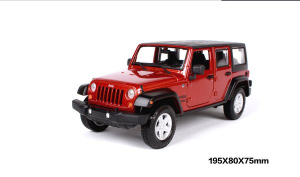 

alloy car model toy, jeep wrangler, off-road vehicle, 1:24 suv, high simulation, for party kid' birthday' gifts, collecting, home