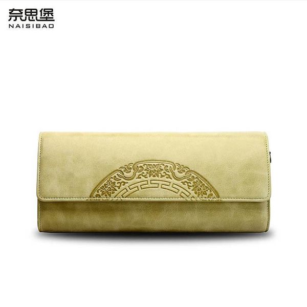 

naisibao 2019 new cowhide women genuine leather bag embossed flower bag fashion chain women leather shouler